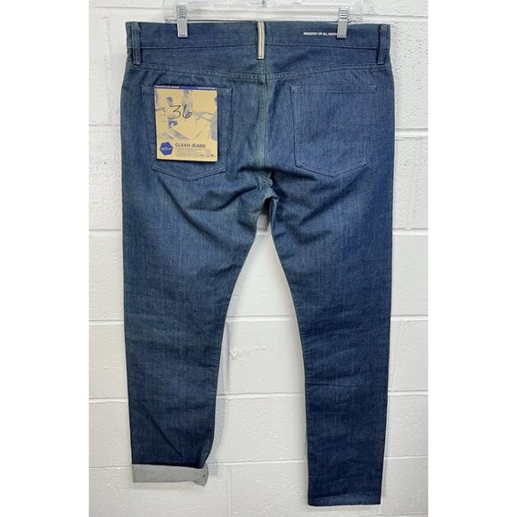Industry Of All Nations Straight Slim Fit RAW Selvedge Denim Jeans / Men’s 36 - Picture 4 of 9